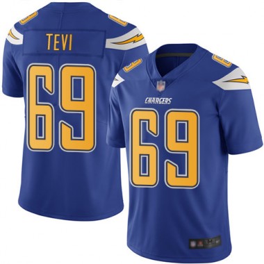 Los Angeles Chargers NFL Football Sam Tevi Electric Blue Jersey Youth Limited  #69 Rush Vapor Untouchable